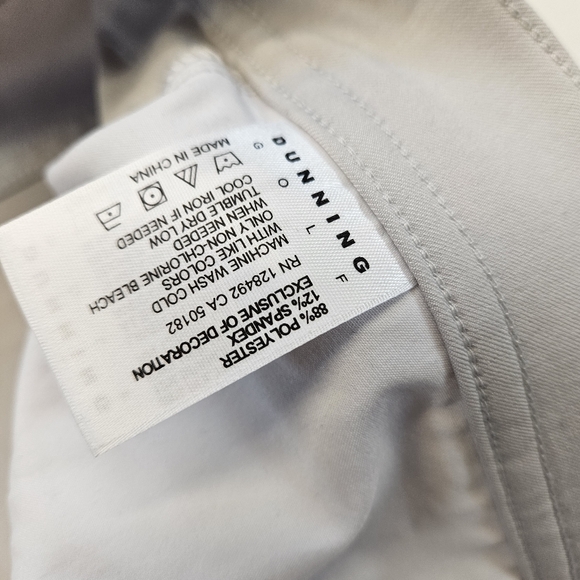 Dunning Player Fit 34 x 32 Stretch Performance Nylon Golf Pants Arctic NWT $148 - Picture 8 of 9